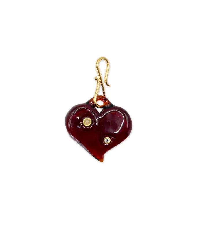 Murano Heart Charm made by Lizzie Fortunato