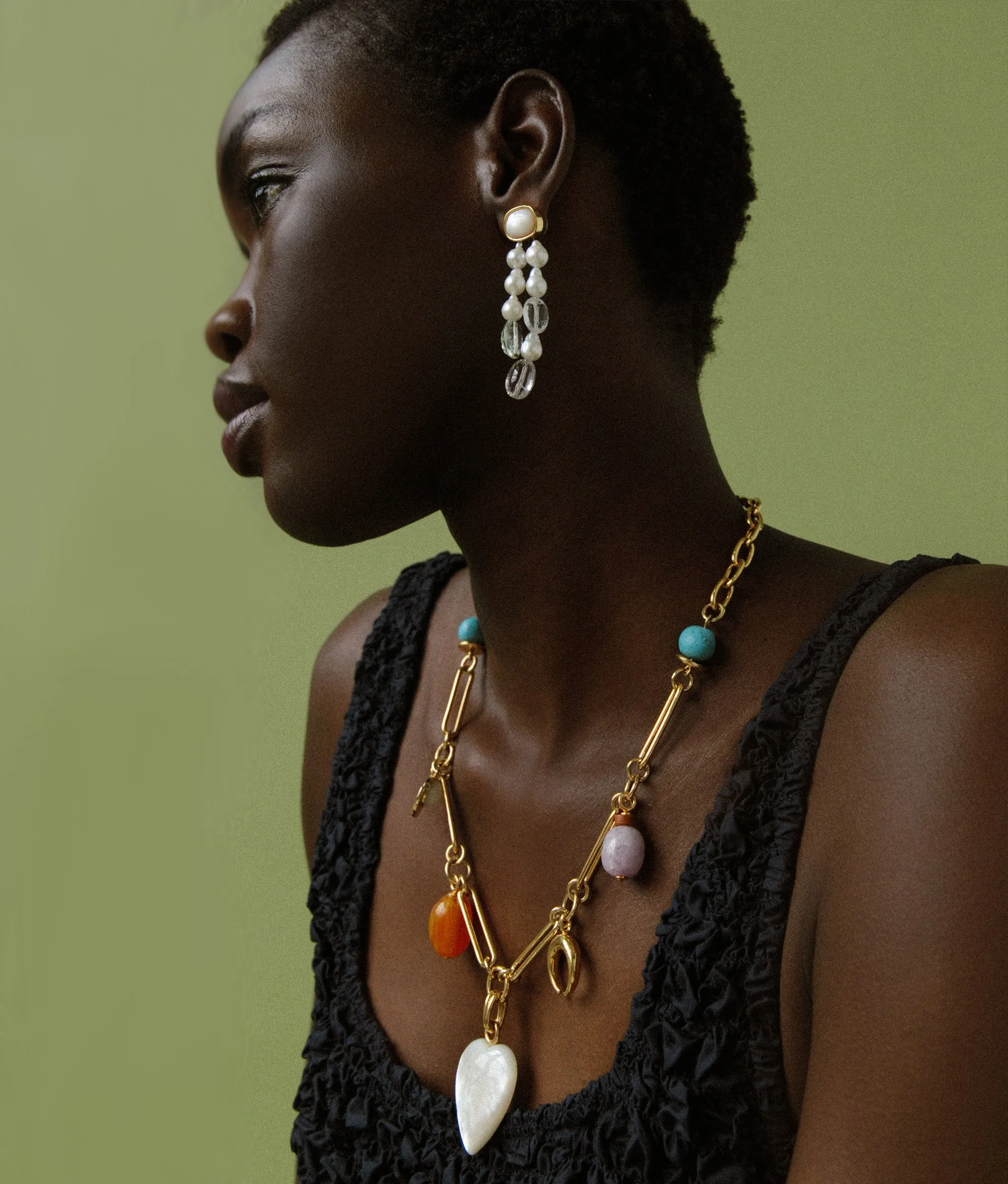 Pearl Holiday Earrings sold by Lizzie Fortunato product image thumbnail 2
