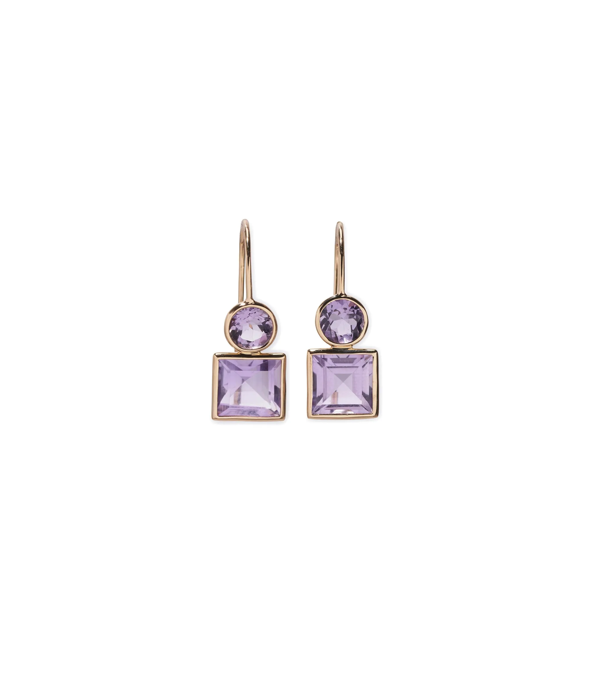 14k Gold Pastille Earrings in Amethyst sold by Lizzie Fortunato