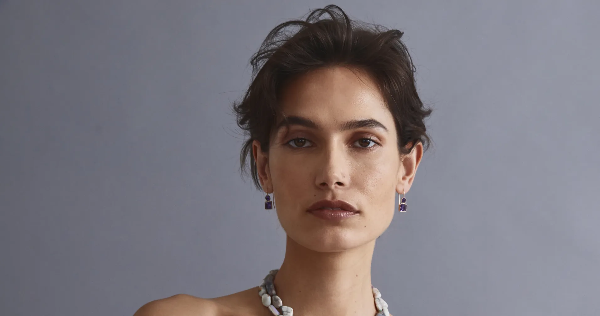 14k Gold Pastille Earrings in Amethyst sold by Lizzie Fortunato product image thumbnail 5