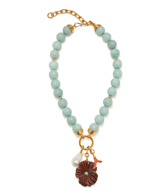 Desert Bloom Necklace in Amazonite made by Lizzie Fortunato