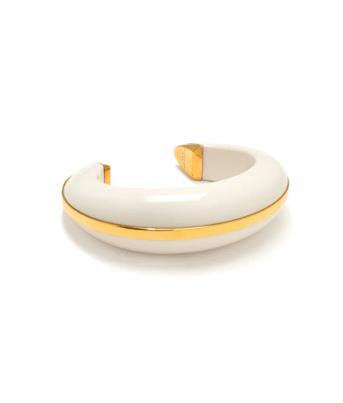 Halo Cuff in Alabaster made by Lizzie Fortunato