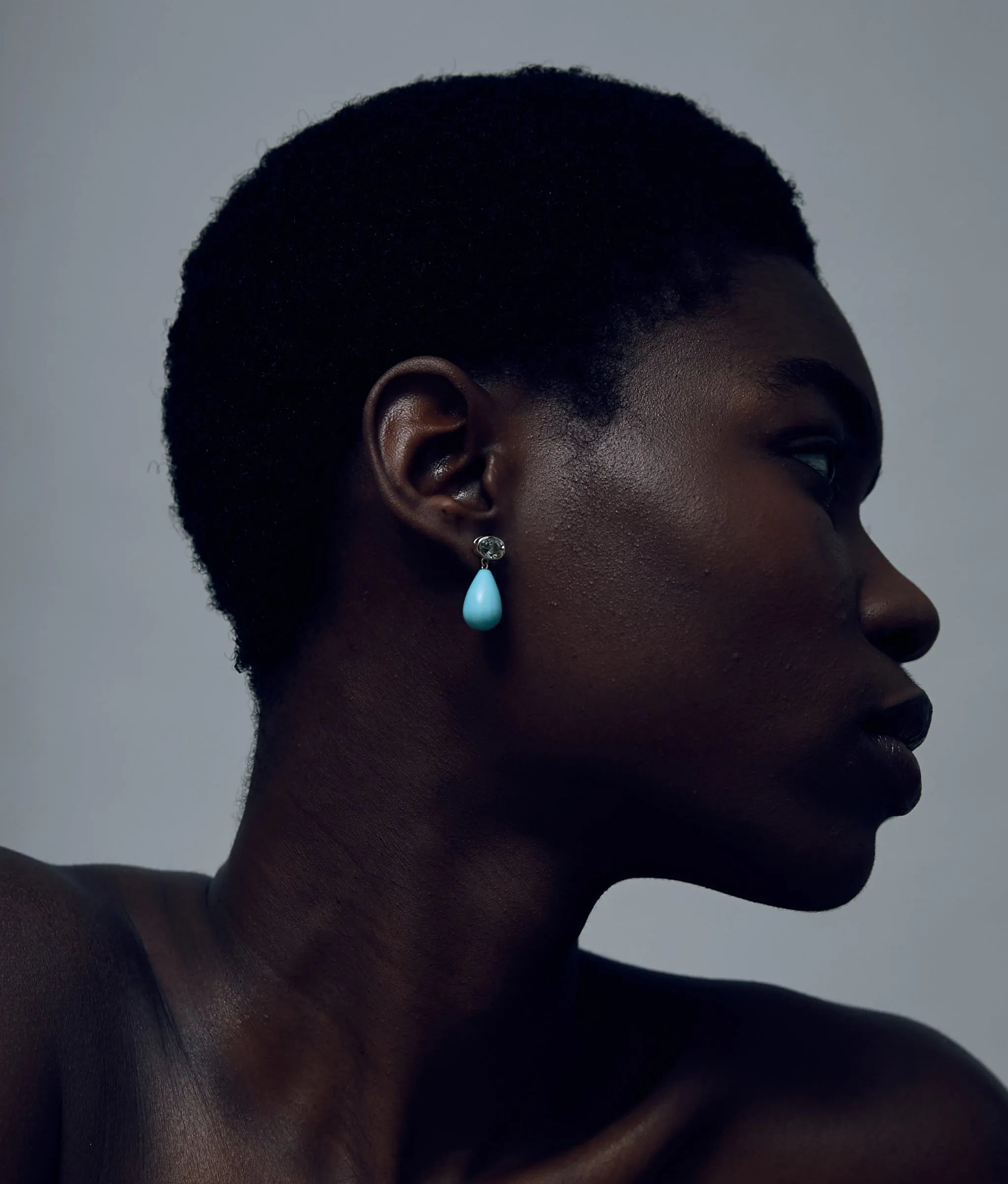 14k Gold Drop Earrings in Green Amethyst & Amazonite sold by Lizzie Fortunato product image thumbnail 3