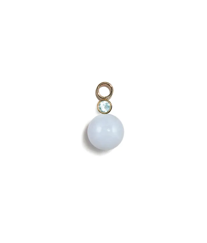 Chalcedony 14k Earring Charm made by Lizzie Fortunato