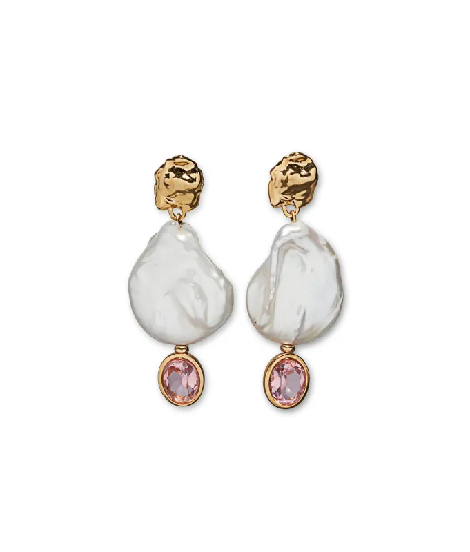 Lovell Earrings in Rose made by Lizzie Fortunato