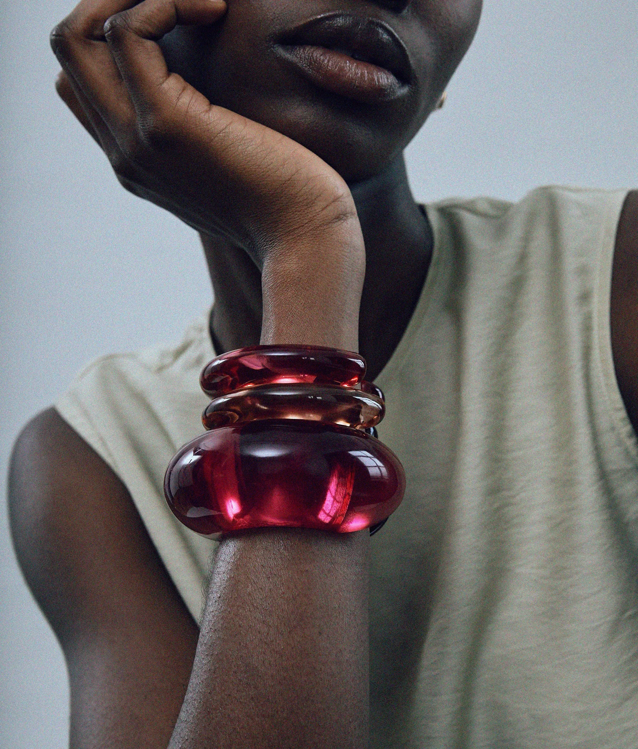 Ridge Cuff in Flamingo sold by Lizzie Fortunato product image thumbnail 2