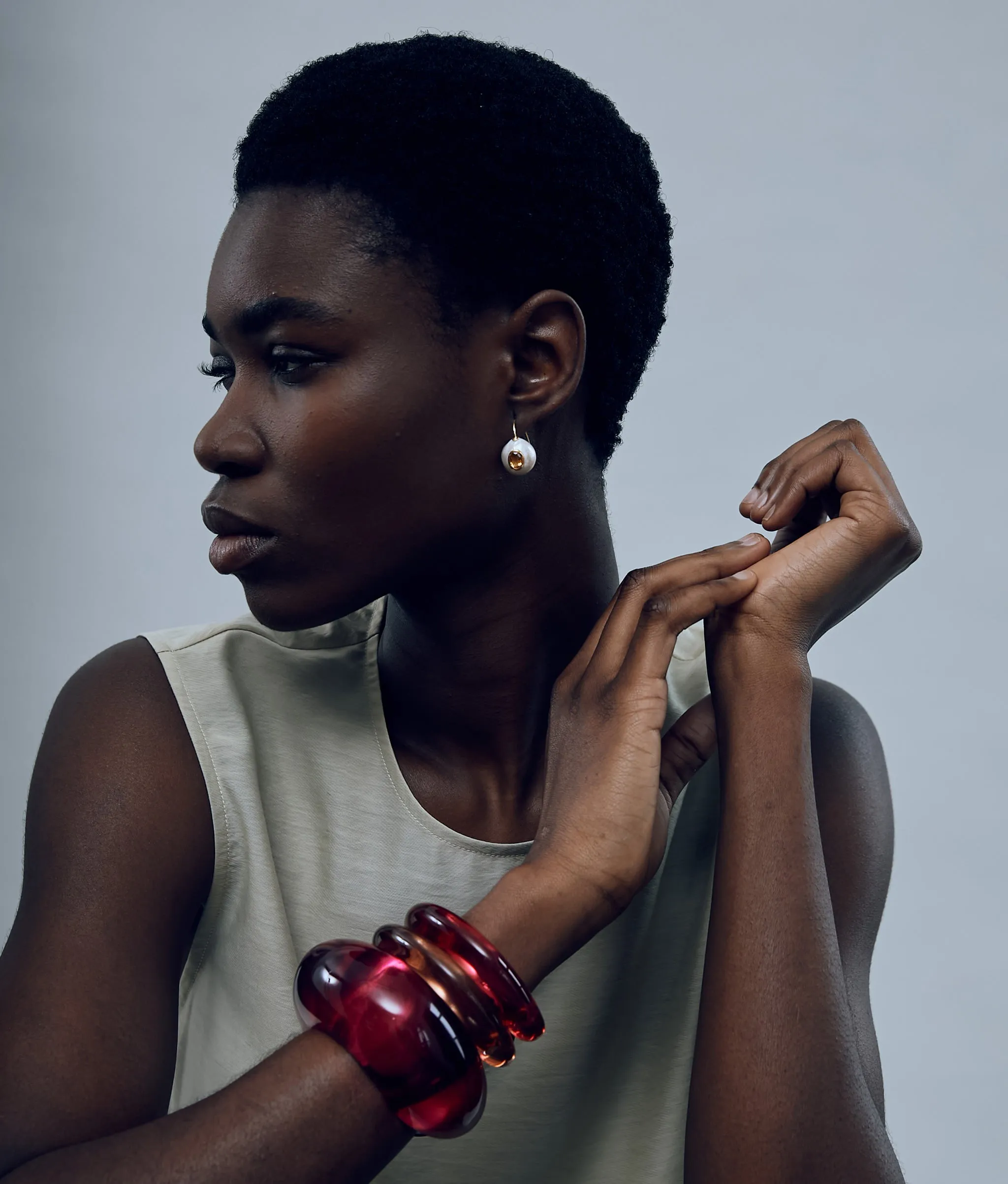Ridge Cuff in Flamingo sold by Lizzie Fortunato product image thumbnail 4