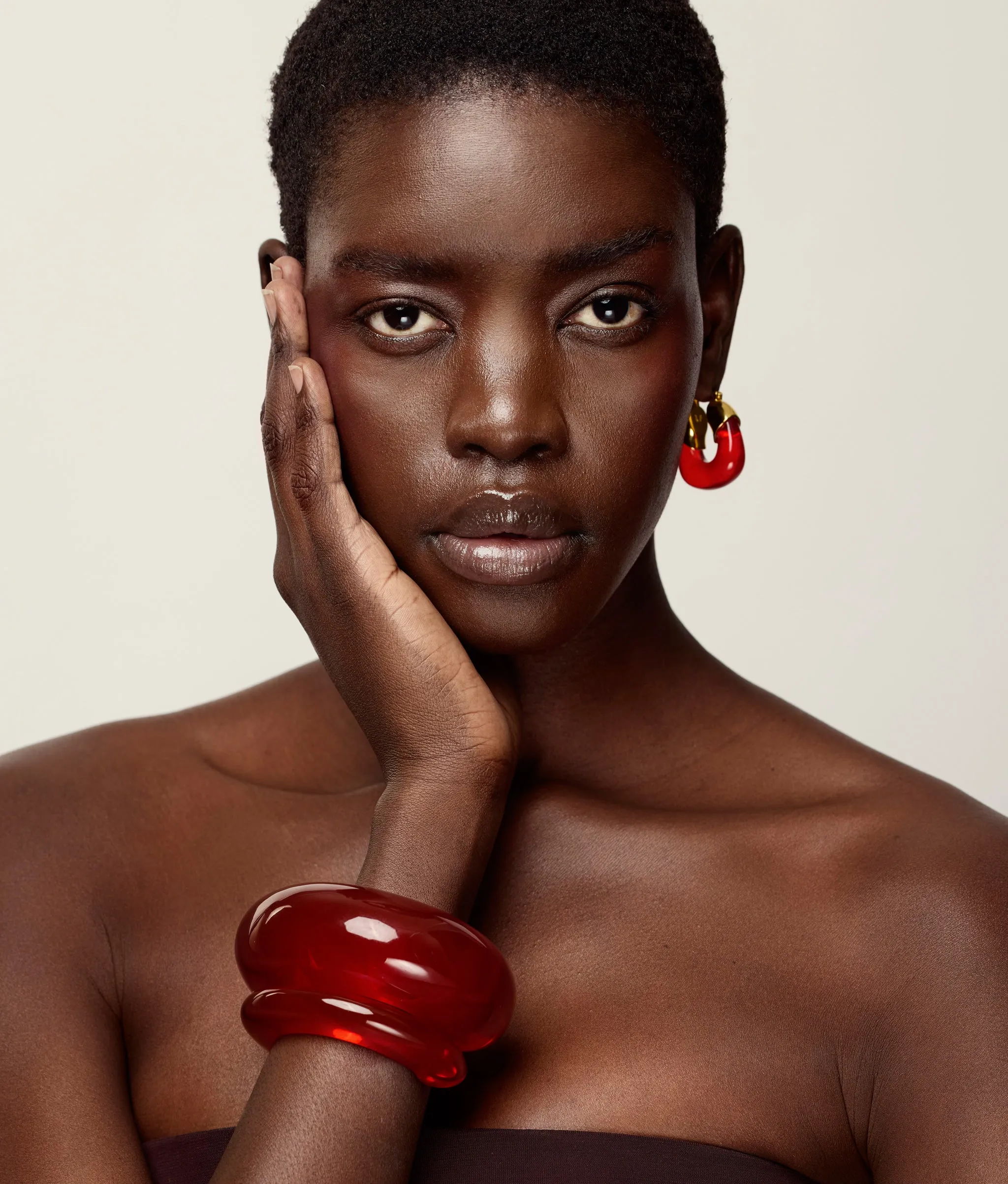 Ridge Cuff in Cherry sold by Lizzie Fortunato product image thumbnail 2