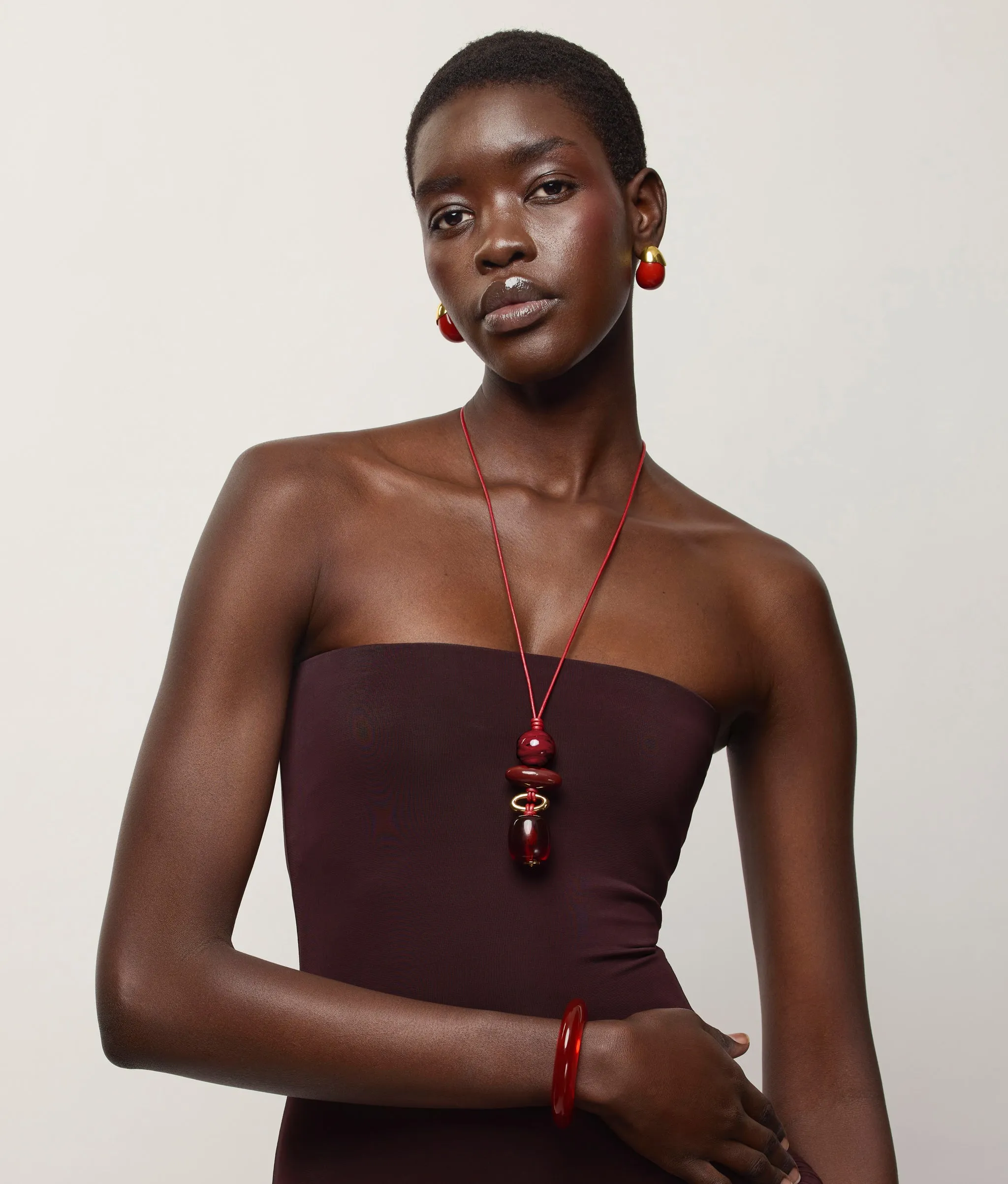 Ridge Cuff in Cherry sold by Lizzie Fortunato product image thumbnail 3
