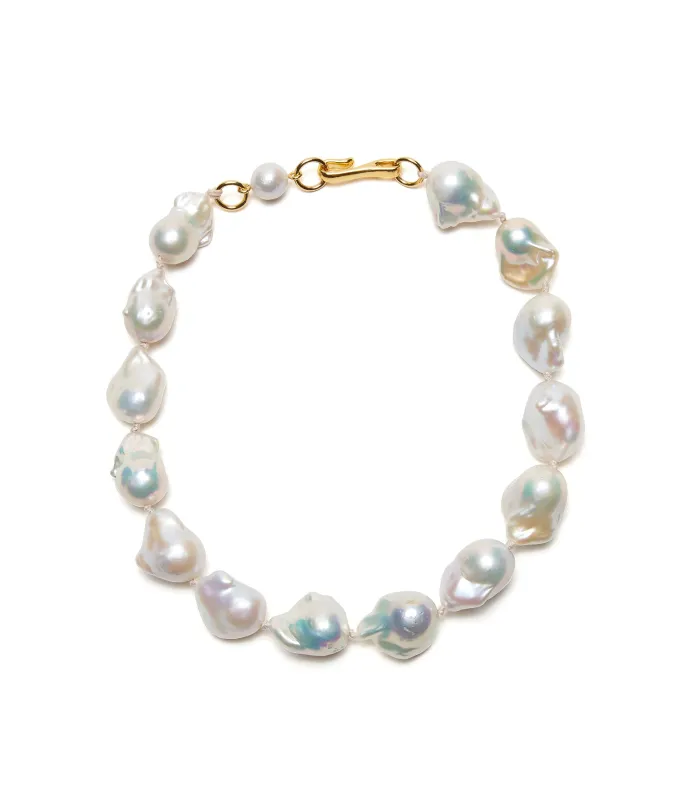 Estate Pearl Necklace In White made by Lizzie Fortunato