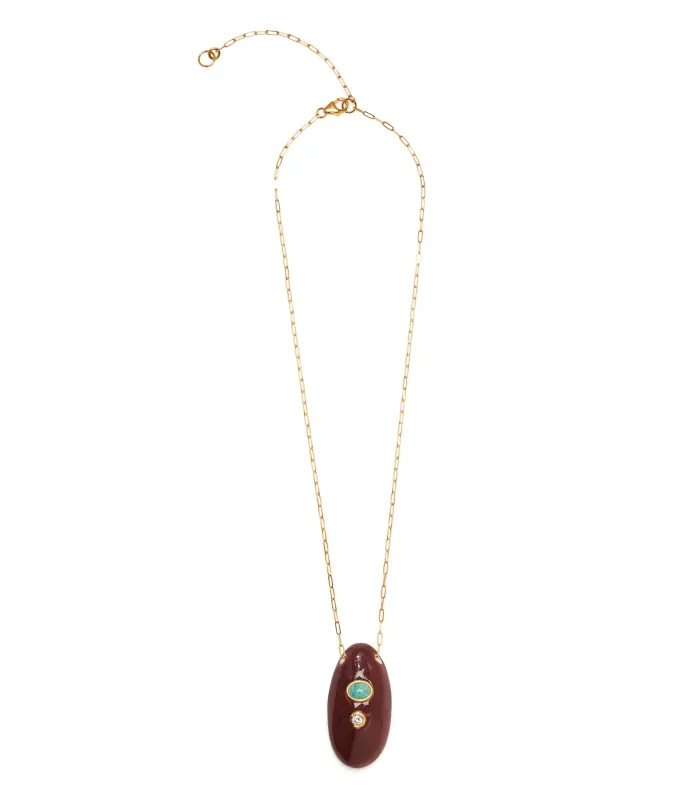 La Paz Pendant Necklace in Umber made by Lizzie Fortunato