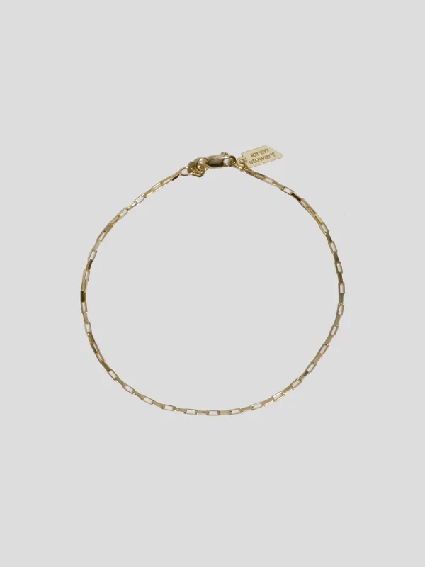 Petite Industrial Box Link Chain Bracelet made by Loren Stewart