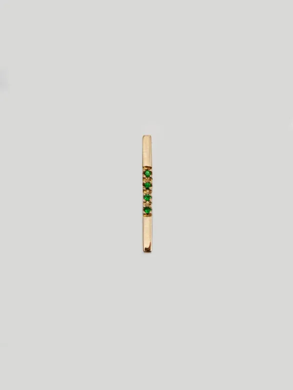 Tsavorite Long Rod Stud made by Loren Stewart