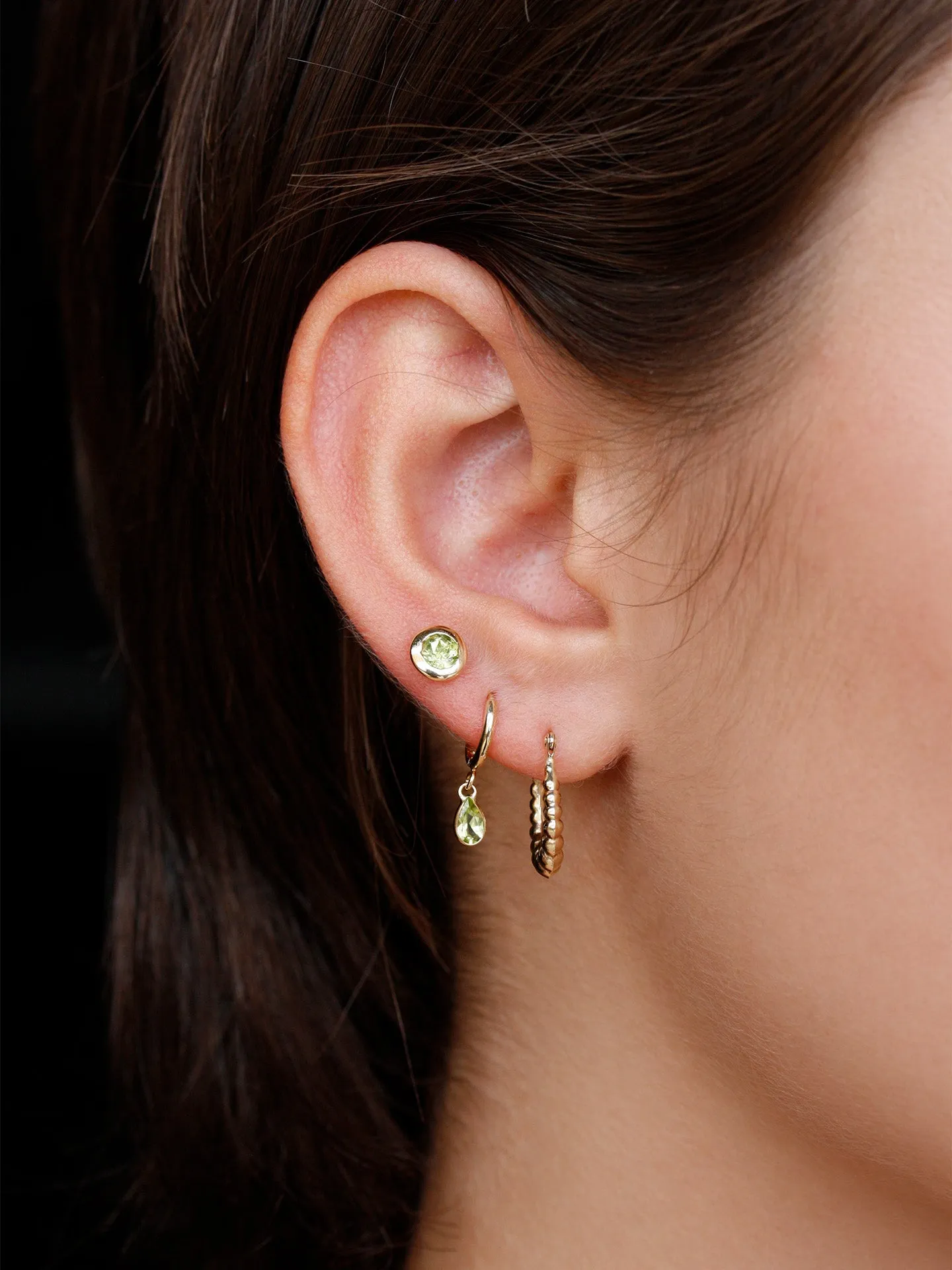 Mini Gem Bezel Huggie sold by Loren Stewart product image thumbnail 2