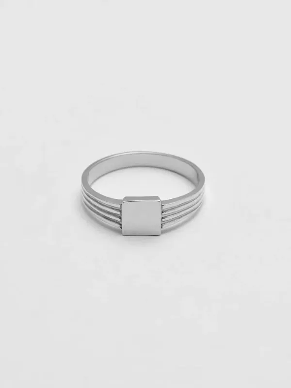 Mini Square ID Signet made by Loren Stewart