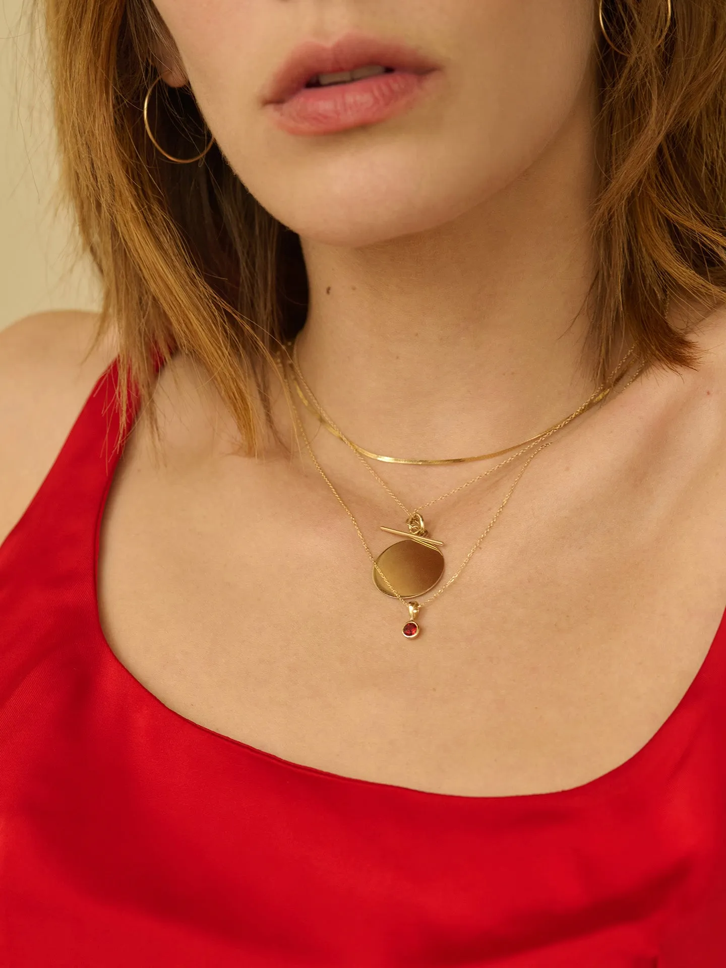Garnet Bezel Pendant sold by Loren Stewart product image thumbnail 2