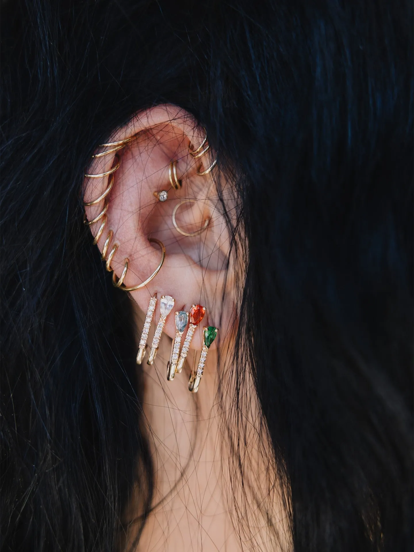 Mini Gemstone Diamond Safety Pin sold by Loren Stewart product image thumbnail 2