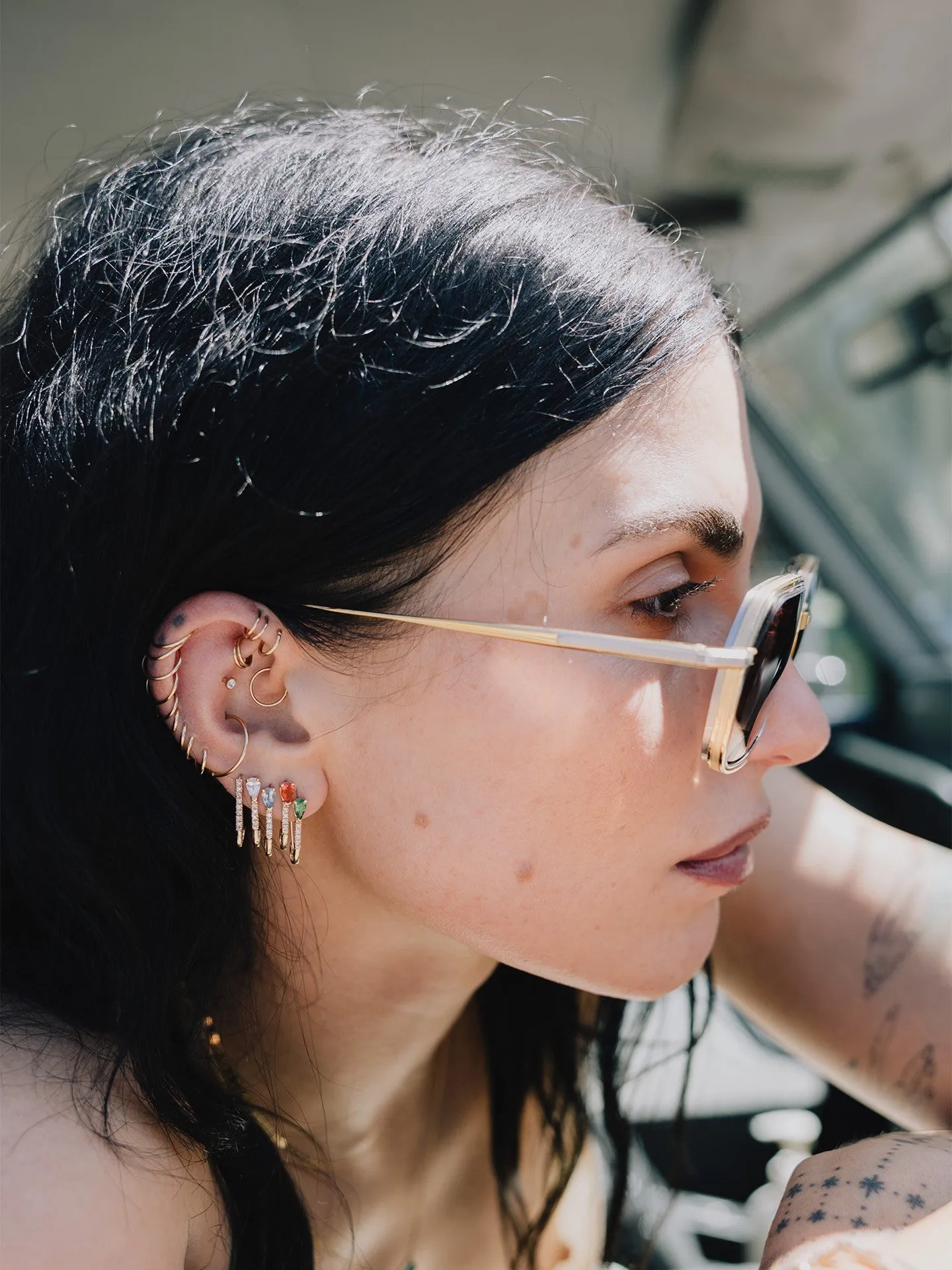 Mini Gemstone Diamond Safety Pin sold by Loren Stewart product image thumbnail 4