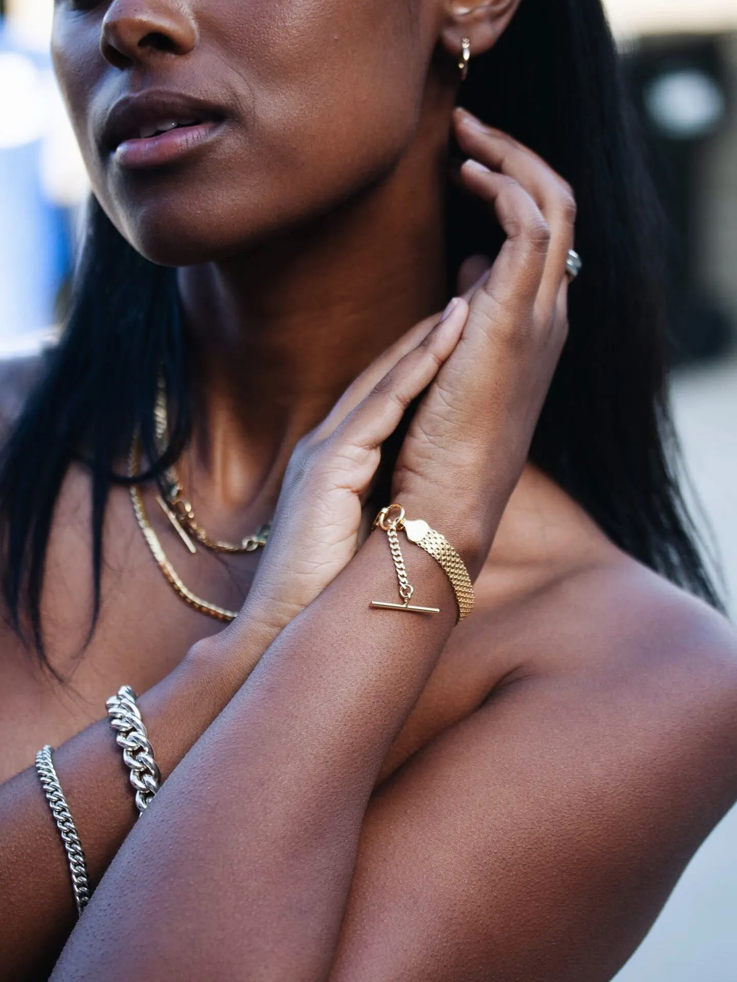 Vermeil Chainmail Bracelet sold by Loren Stewart product image thumbnail 3