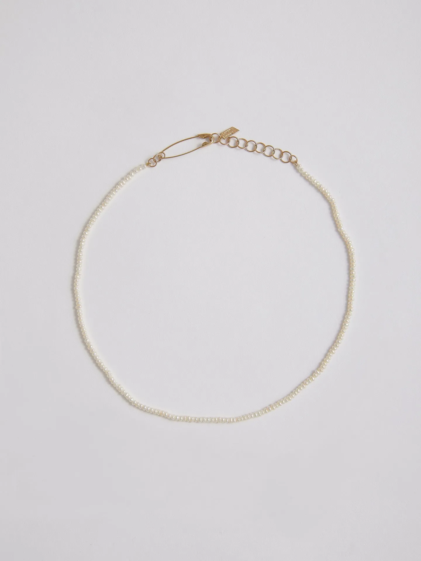 Seed Pearl Safety Pin Choker sold by Loren Stewart