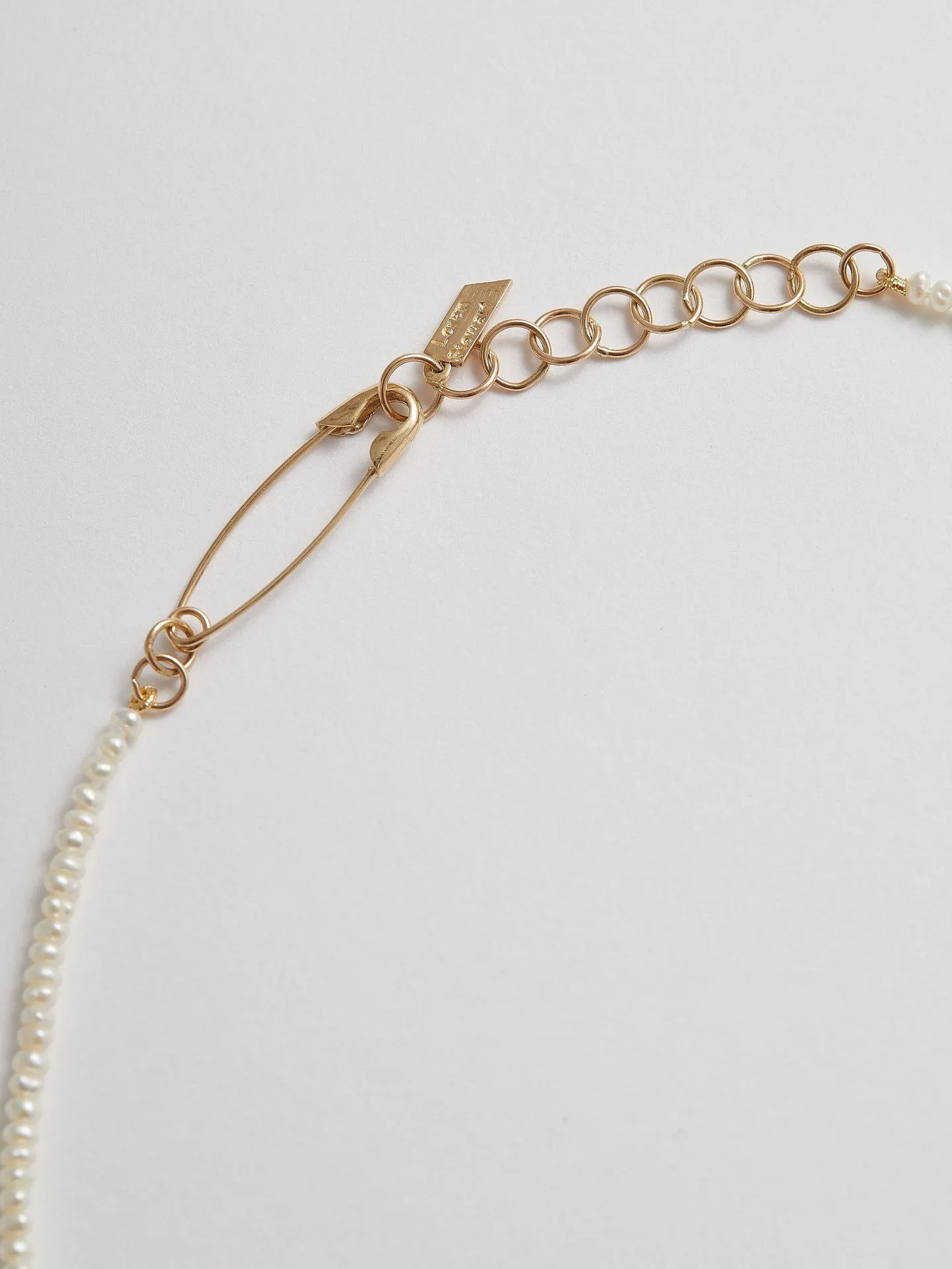 Seed Pearl Safety Pin Choker sold by Loren Stewart product image thumbnail 3