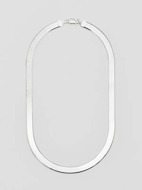 XL Sterling Silver Herringbone Necklace sold by Loren Stewart
