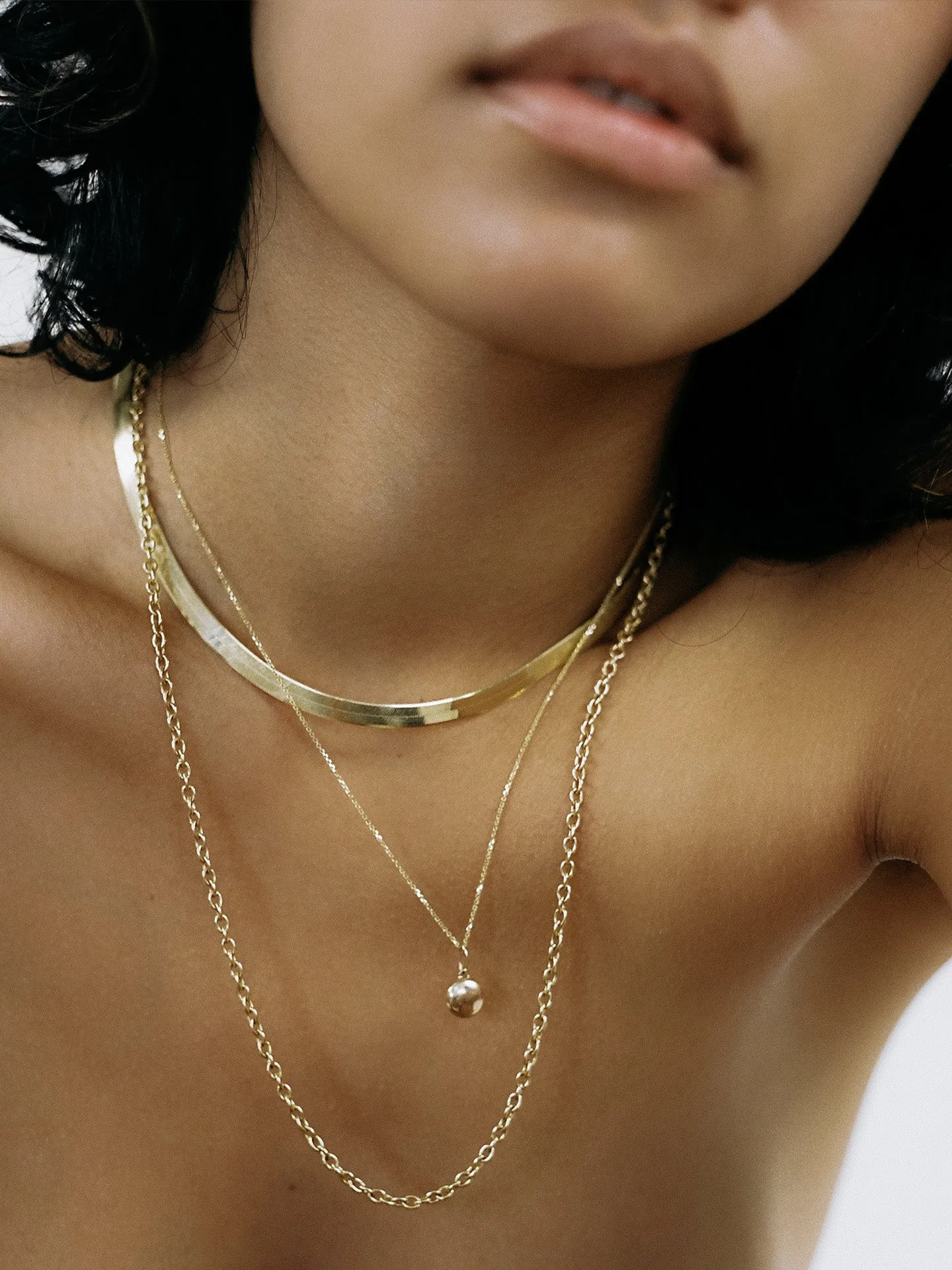 Vermeil XL Herringbone Necklace sold by Loren Stewart product image thumbnail 4