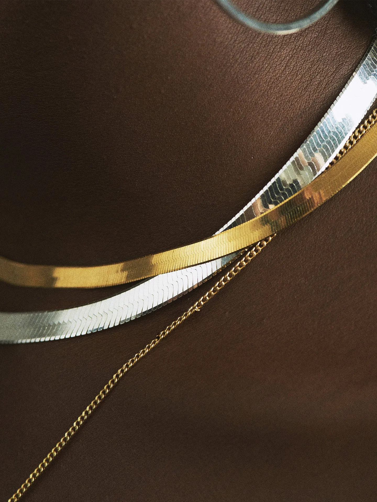 Vermeil XL Herringbone Necklace sold by Loren Stewart product image thumbnail 2