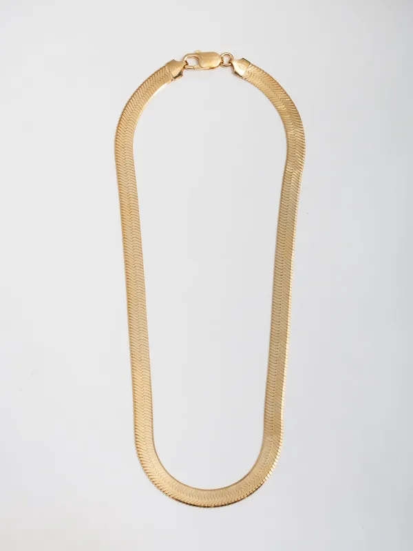 Vermeil XL Herringbone Necklace made by Loren Stewart