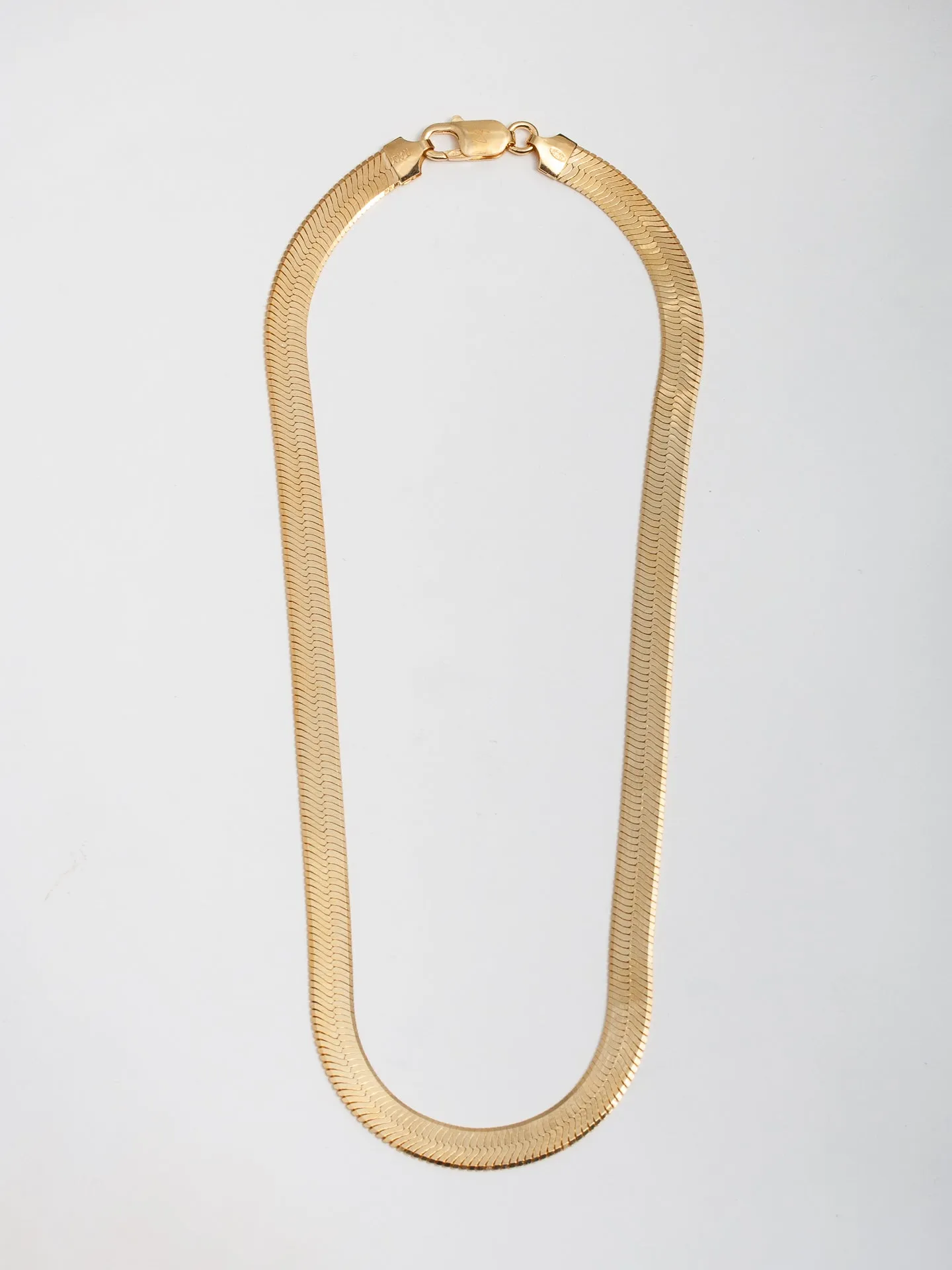 Vermeil XL Herringbone Necklace sold by Loren Stewart