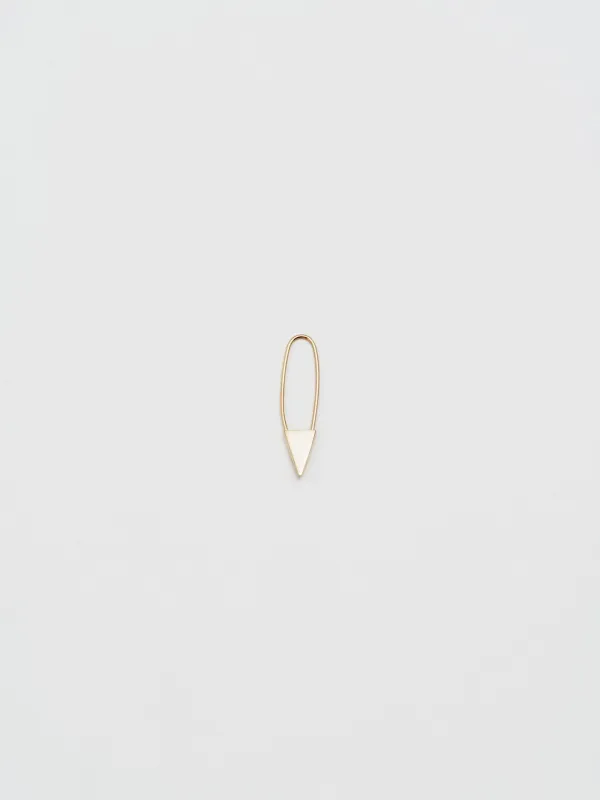 Mini Triangle Safety Pin Earring sold by Loren Stewart
