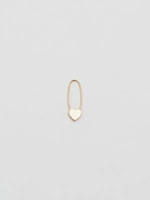 Heart Safety Pin Earring sold by Loren Stewart