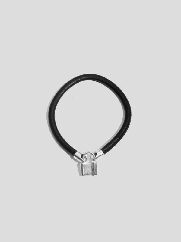 Padlock Leather Bracelet - Archival Collection made by Loren Stewart