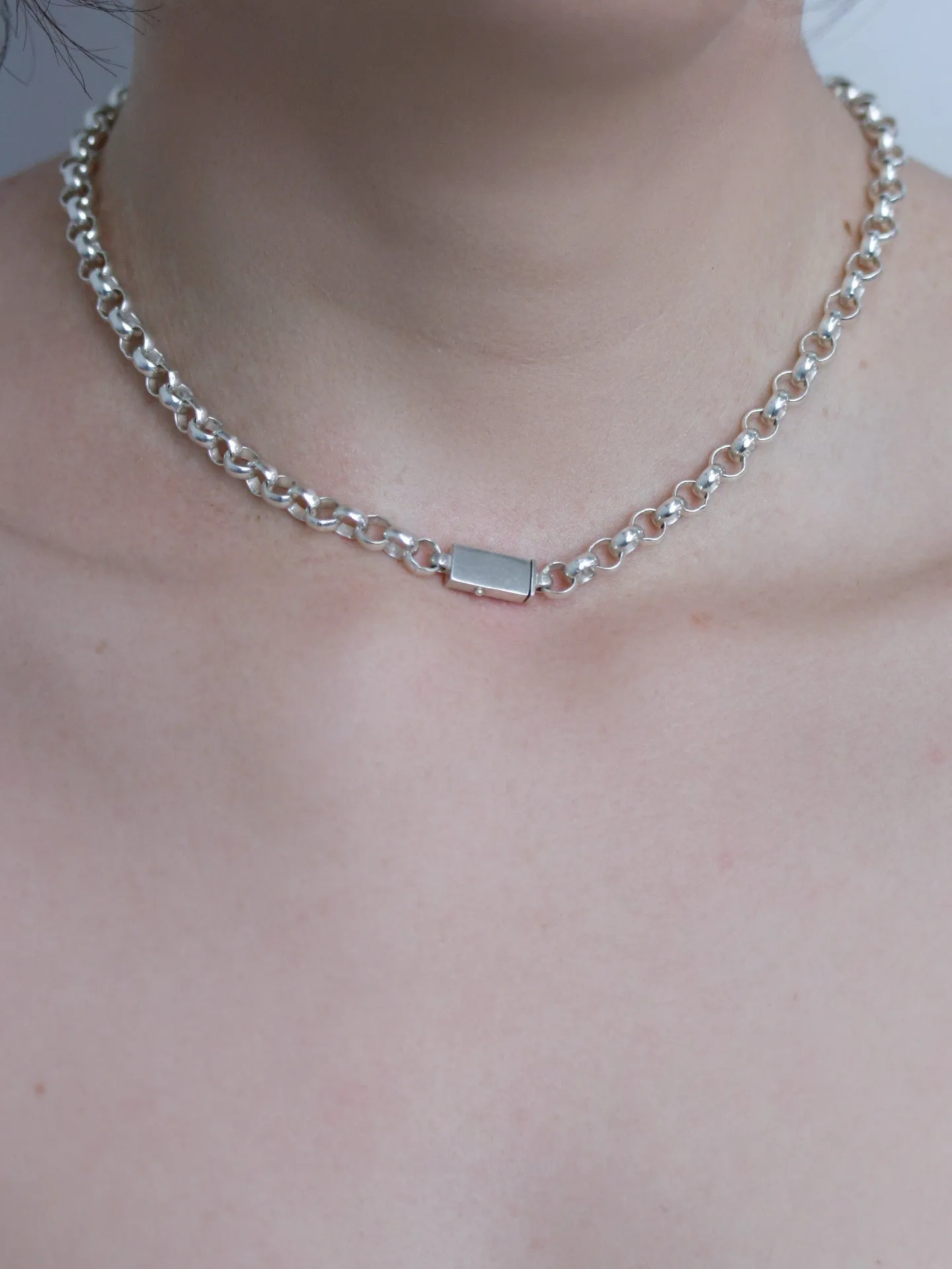 ID Box Lock Rolo Necklace - Archival Collection sold by Loren Stewart product image thumbnail 2