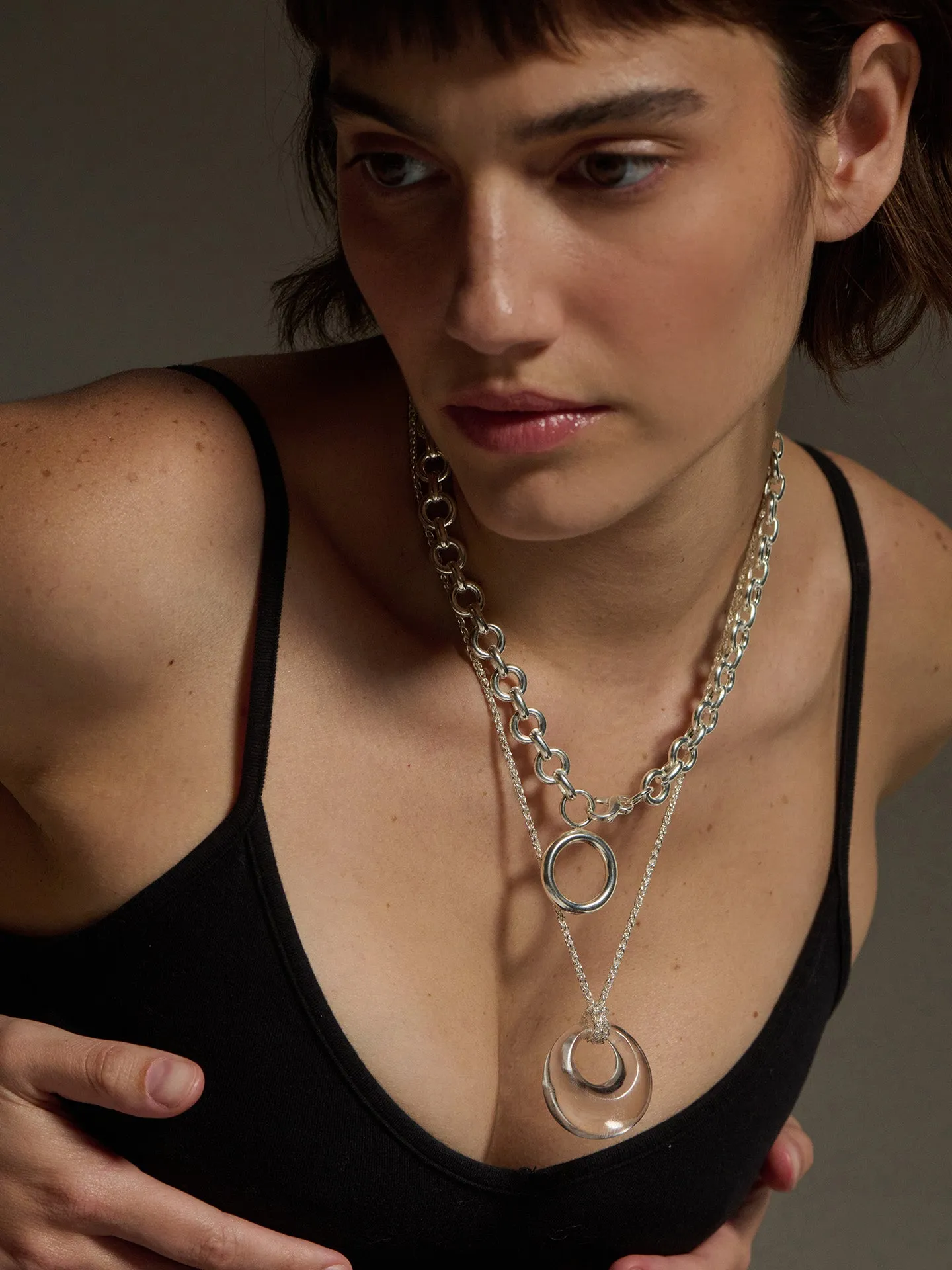 Clear Quartz Satellite Necklace - Archival Collection sold by Loren Stewart product image thumbnail 2