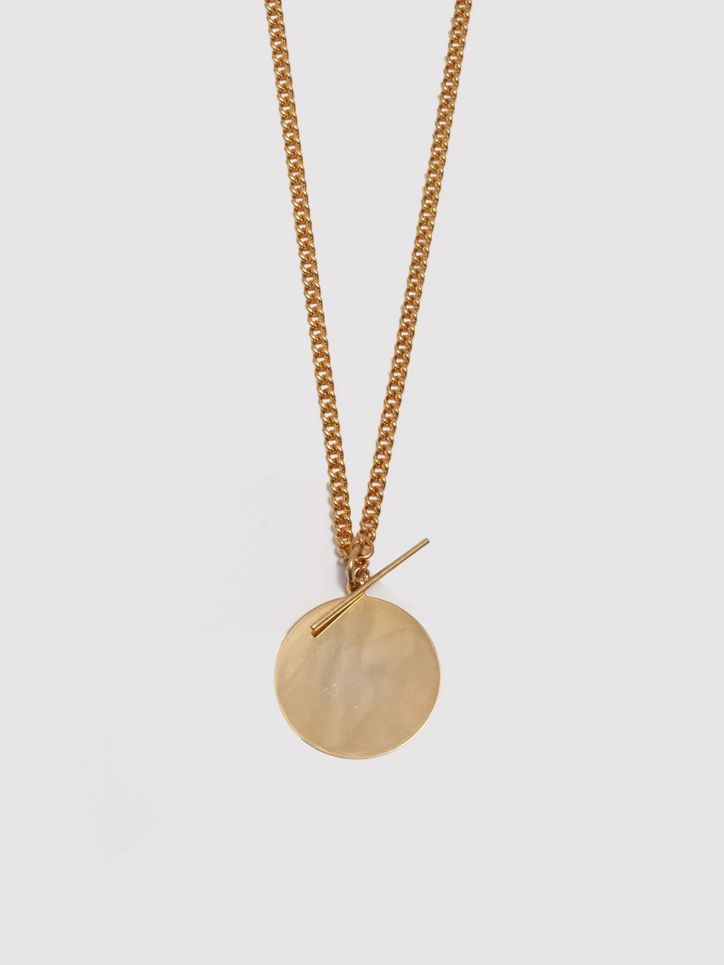 Vermeil XL Disk & Toggle Necklace - Archival Collection sold by Loren Stewart product image thumbnail 3