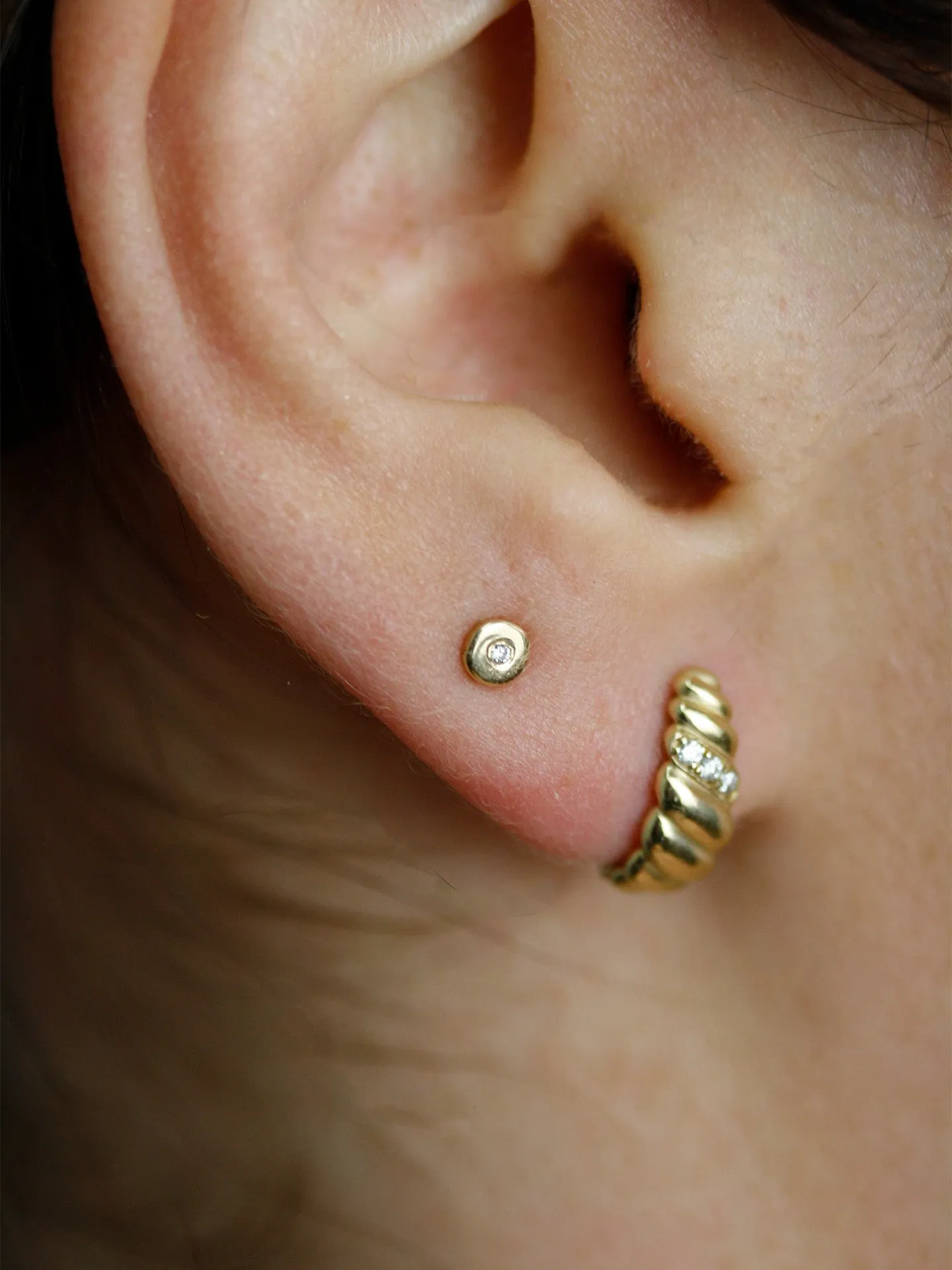 Diamond Rope Crescent Huggies - Archival Collection sold by Loren Stewart product image thumbnail 4