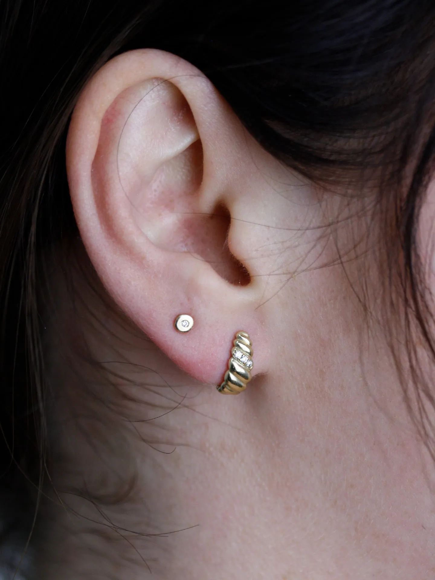 Diamond Rope Crescent Huggies - Archival Collection sold by Loren Stewart product image thumbnail 3