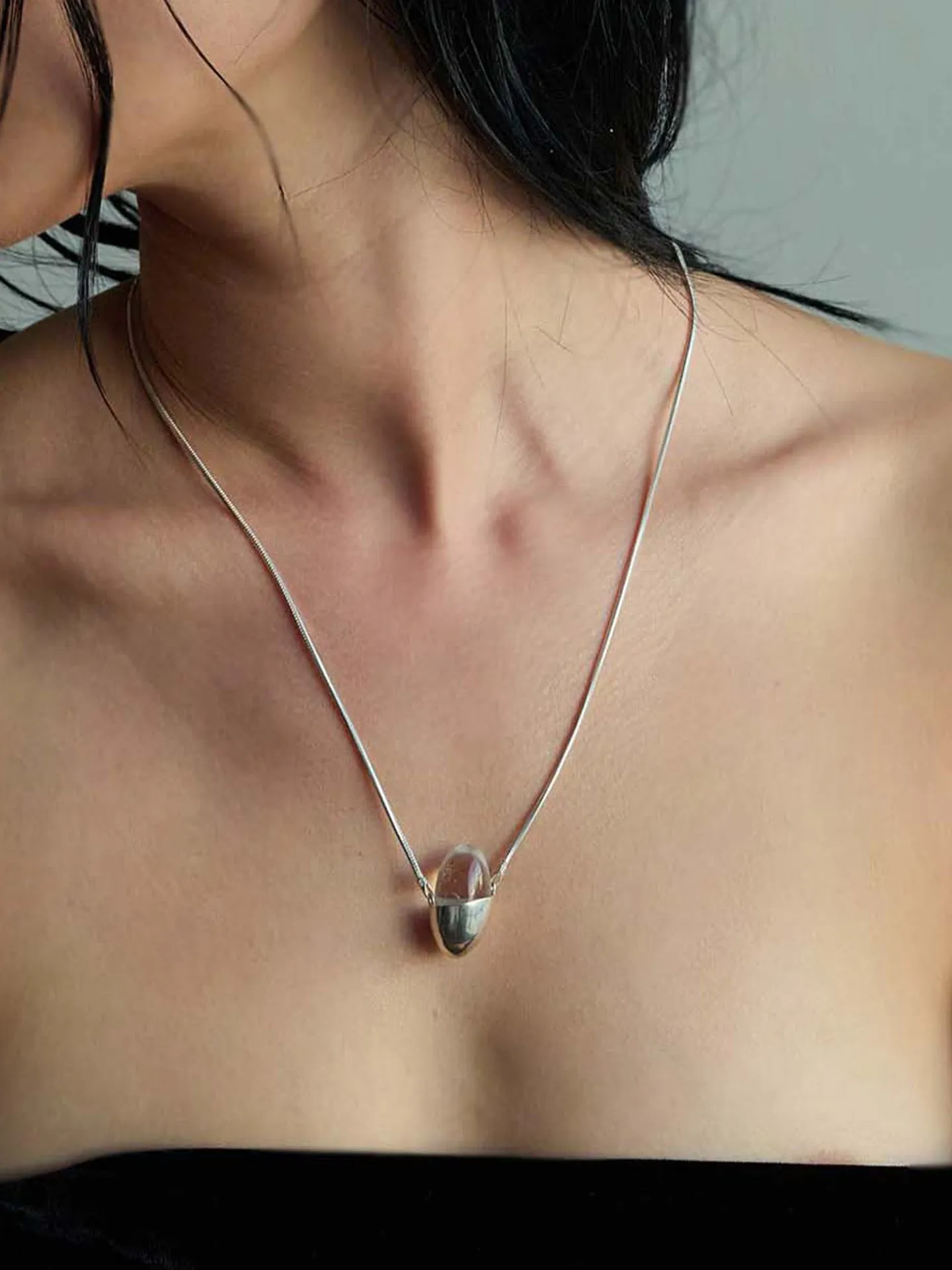 Ovo Quartz Necklace - Archival Collection - UNSELLABLE, SENT TO PRODUCTION sold by Loren Stewart product image thumbnail 2
