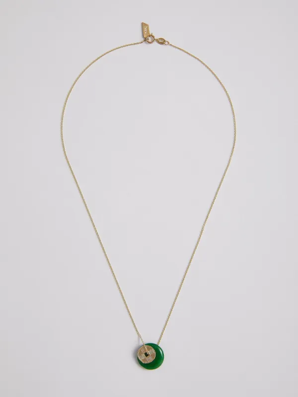 Jade Coin Necklace made by Loren Stewart