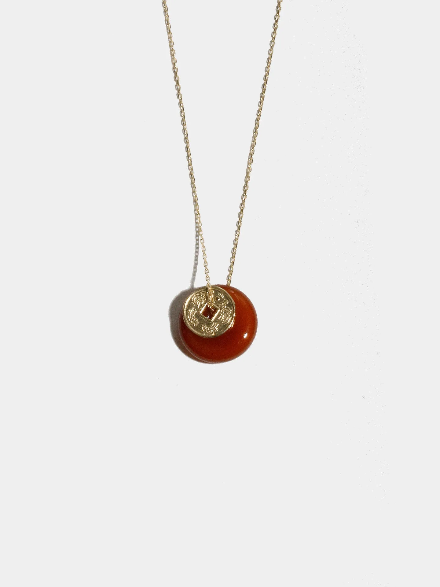 Carnelian Coin Necklace sold by Loren Stewart product image thumbnail 2