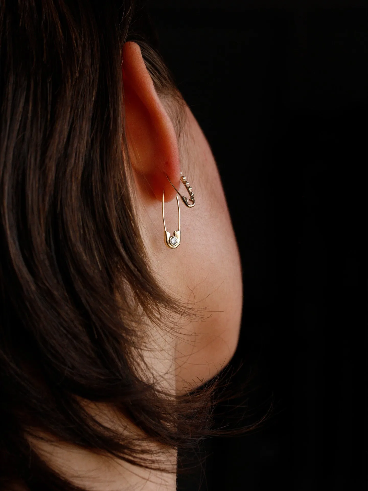 Cirque Safety Pin Earring sold by Loren Stewart product image thumbnail 2