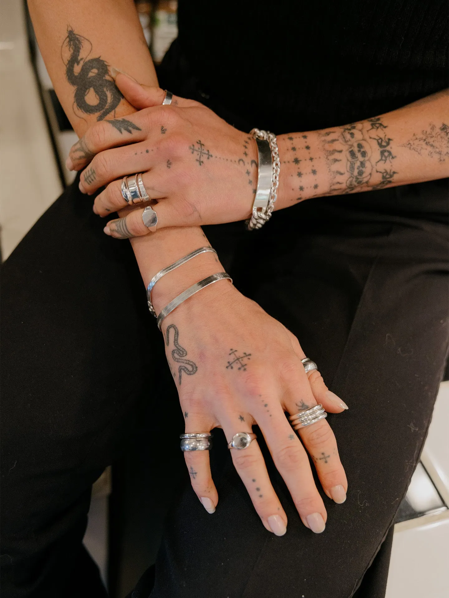 Sterling Silver Herringbone Bracelet sold by Loren Stewart product image thumbnail 2