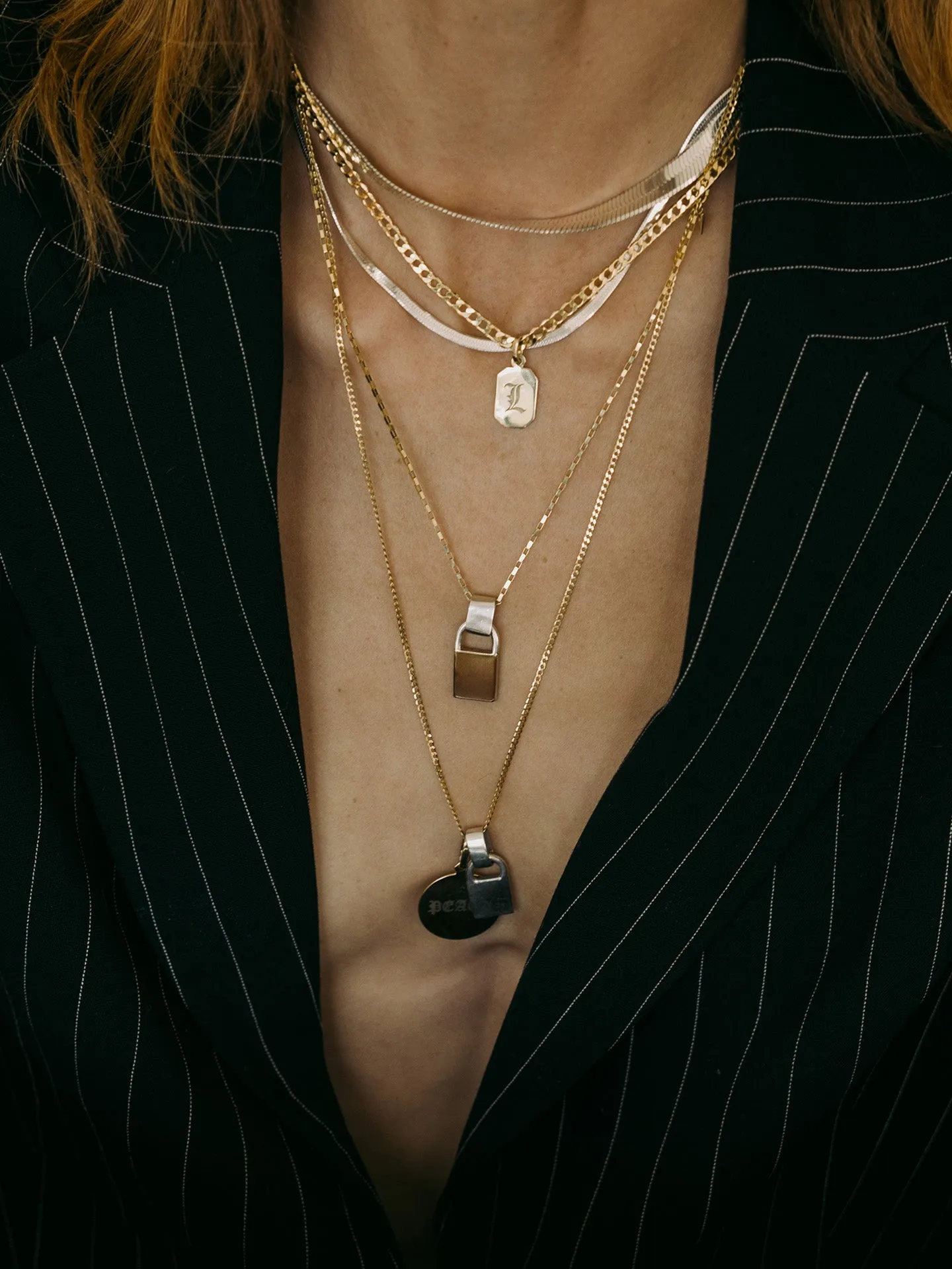 Sterling Silver Herringbone Necklace sold by Loren Stewart product image thumbnail 5