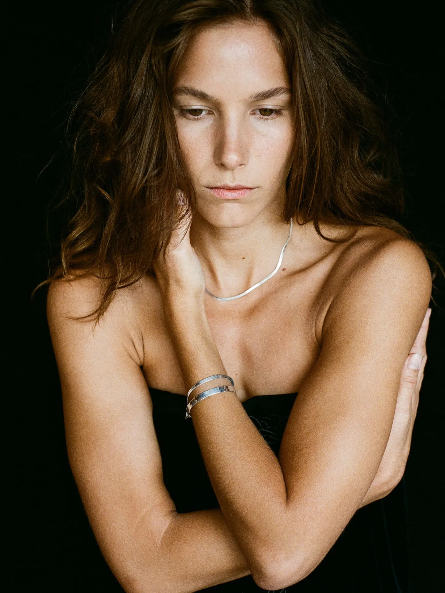 Sterling Silver Herringbone Necklace sold by Loren Stewart product image thumbnail 4