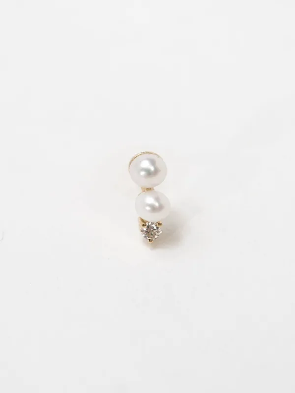 Diamond Pearl Nugget Stud - Archival Collection made by Loren Stewart