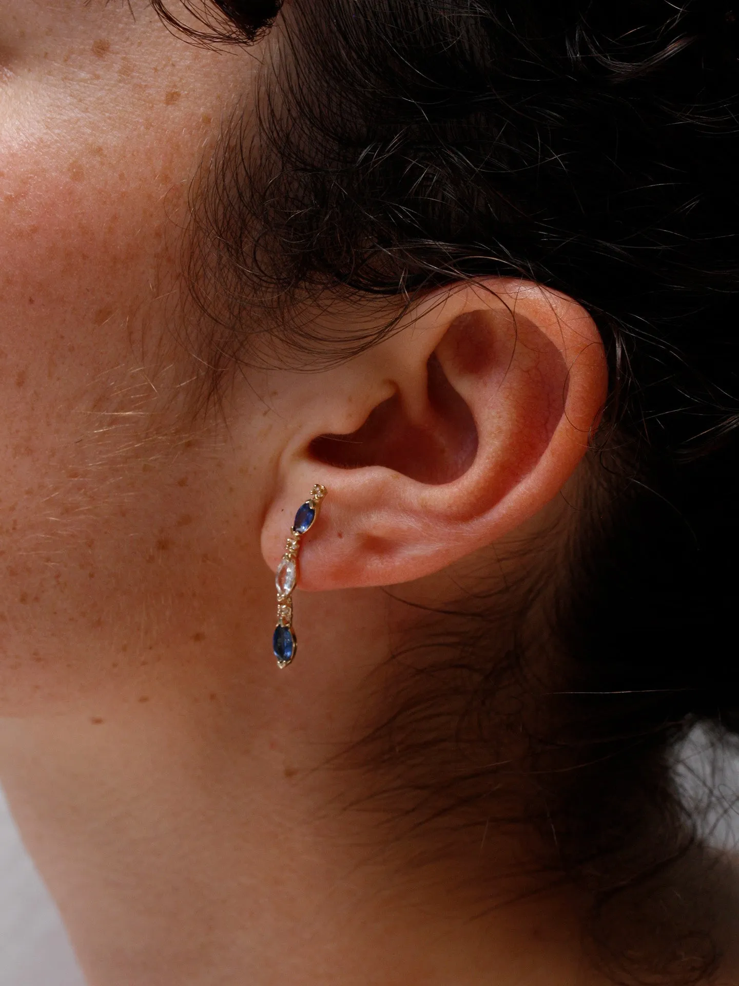 Teardrop Marquise Gemstone Ear Climber - Archival Collection sold by Loren Stewart product image thumbnail 2