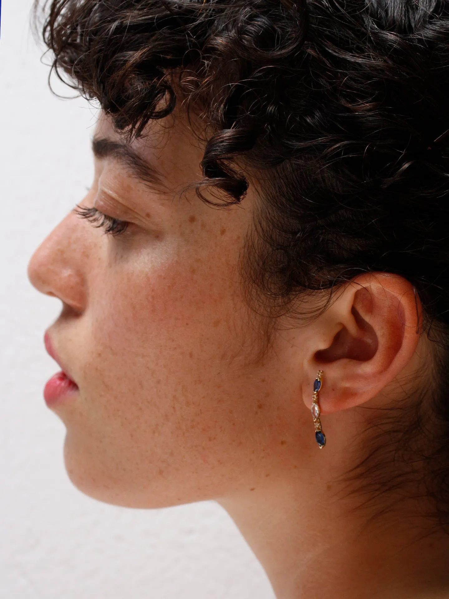 Teardrop Marquise Gemstone Ear Climber - Archival Collection sold by Loren Stewart product image thumbnail 3
