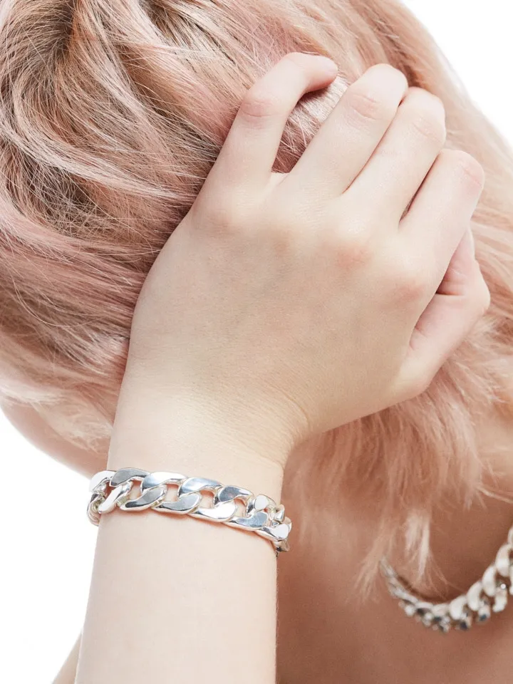 XXL Diamond Cut Curb Chain Bracelet - Archival Collection sold by Loren Stewart product image thumbnail 4