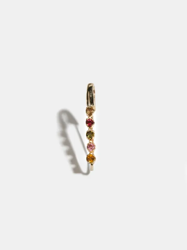 Tourmaline Ombre Prong Safety Pin made by Loren Stewart